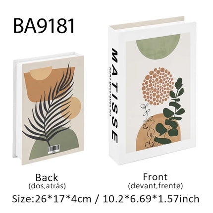 Van Gogh Monet Fake Book Painting Decorative Books Storage Box Sunflower Water Lily Coffee Table Books Home Decor Shooting Props