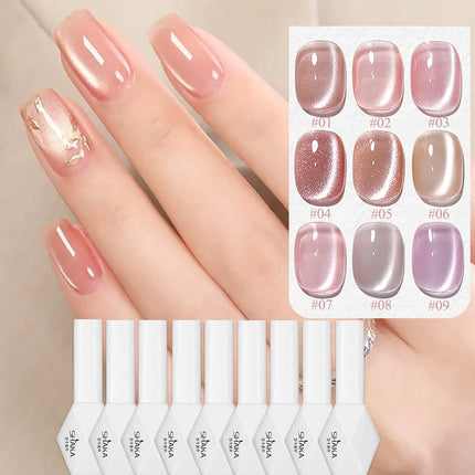 WS 10ML Pink Cat Eye Gel Nail Polish Ceramic Magnetic Gel UV Semi-permanent Enamels Varnish Nail Supplies For Professionals Gel