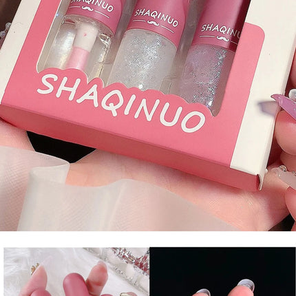 Shuiguang capsule lip honey kit moisturizes and hydrates for a sparkling, mirror-like finish, colorless and transparent glass lip oil
