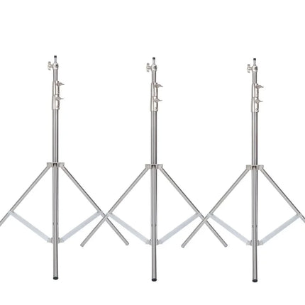 290cm Stainless Steel Tripod Metal Light Stand l Air Pressure Bearing 15kg For Ring Light Live Youtube and Photography Softbox