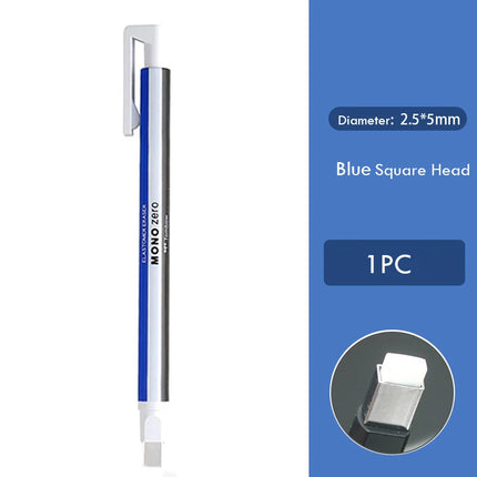 Tombow Precision Refillable Eraser Pen for Artists Japanese Metal Tip 50mm Hard Eraser Core Anti-Break 0.7mm Fixed Lead Supplies