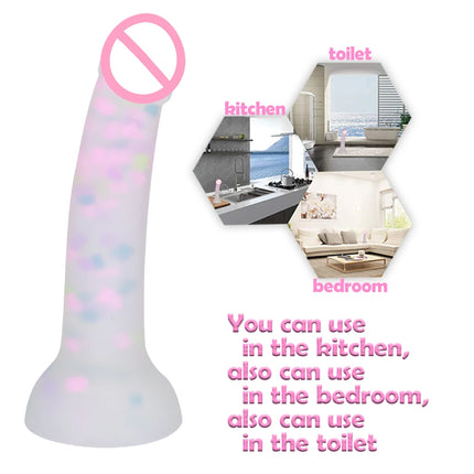 Flexible Realistic Silicone Dildo For Begginner G-spot Vagina Stimulation Strong Suction Cup Anal plug Prosate Massager Sex Toy