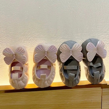 Fashionable and cute bow ballet flat shoes, suitable for babies and girls, lightweight and durable, suitable for spring and autu