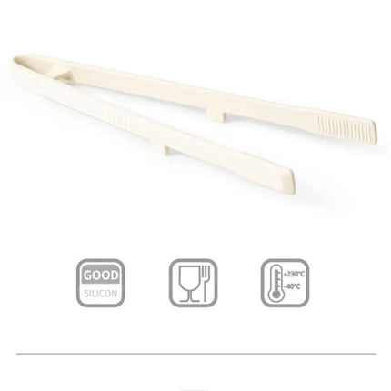 Silicone Grill Tongs Non-Stick Food Bread Clip Heat Resistant BBQ Salad Cooking Serving Clamp Steak Pasta Clip For Kitchen