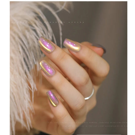 6color Aurora Borealis Cat Eye Gel Nails Polish 15ml Magnetic Gel Glass Beads Semi Permanent Soak Off UV Nail Gel For Nail Salon