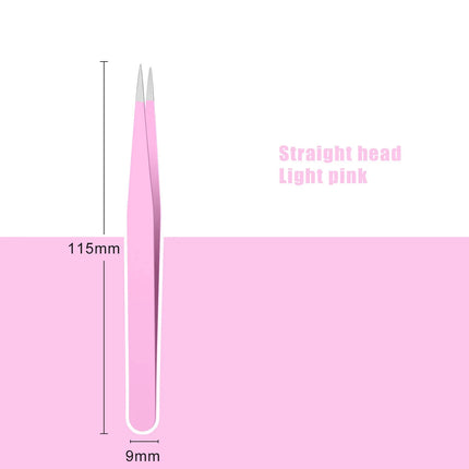 Colored Anti-Static Tweezers For Eyelash Extension Eyebrow Stainless Steel Set Beauty Precision Tweezers Makeup Kit Repair Tools