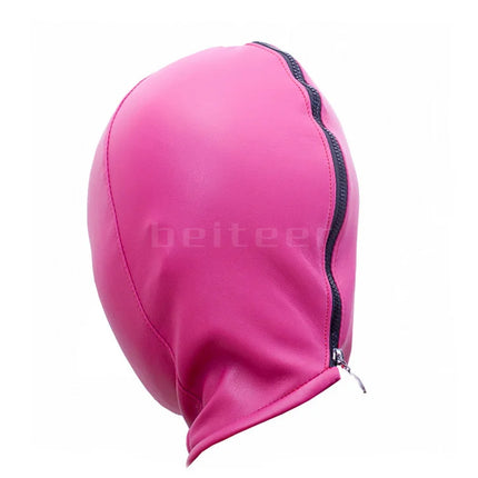 PU Leather Straitjacket Bondage Hood Mask BDSM Roleplay Clubwear Dog Cosplay Headgear Body Bondage Sex Toy for Women and Men