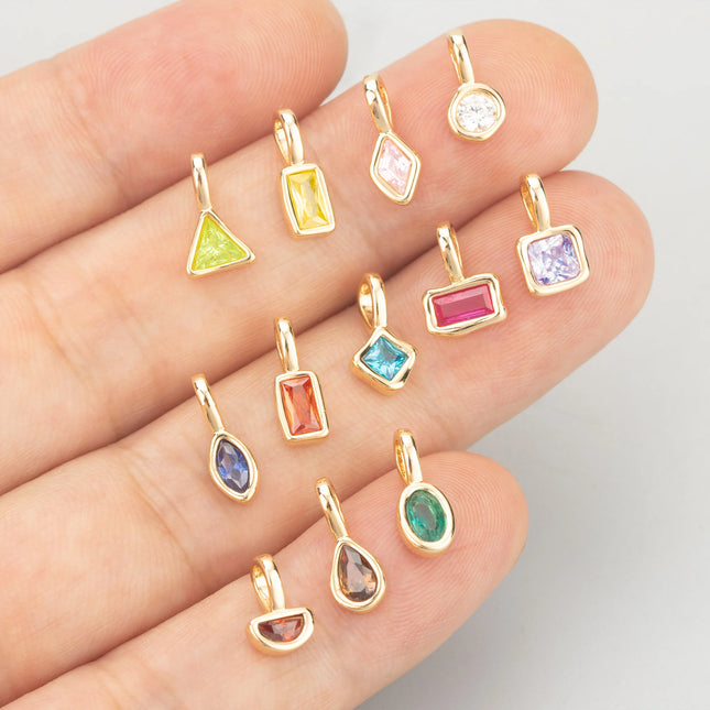 GUFEATHER,6pcs/lot,MH24,jewelry accessories,18k gold rhodium plated,copper,zircons,hand made,charms,diy pendants,jewelry making