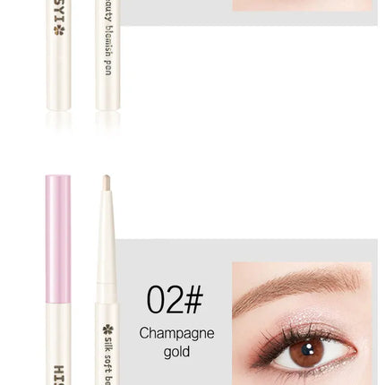 HISYI Two-In-One Lying Silkworm Pen Brightens down Waterproof Sweat-Proof Non-Smudge High-Light 3D Liquid Eyeliner Pen