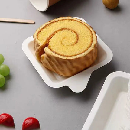 Environmentally Friendly Disposable Picnic Birthday Party Paper Plates Cake Tableware Fruit Plate Small Bowl Tray Set 50Pcs
