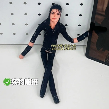 28cm Michael Jackson Jointed Plush Figure Kawaii Soft Toy Home Desk Decoration Collectible Present for Adults