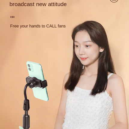 Liftable Mobile Dual Card Slot  Phone Holder Strong Bearing Capacity Desk Bracket Multi-function Video Chases Drama Artifact