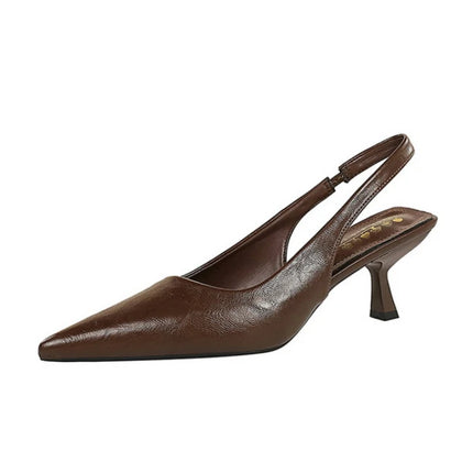 Banquet High Heels For Women Simple Slim Heels With Empty Pointed Toe Shoes With Tripping Temperament Fashionable Women's Shoes