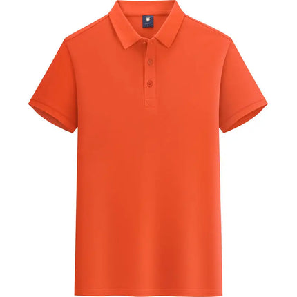 Summer 100% cotton overalls polo shirt custom company logo embroidered lapel short-sleeve T-shirt printing