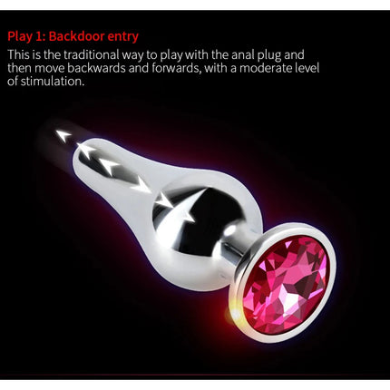 Mini Sexy Metal Wear Outside Stainless Steel Anal Plug Dilator Adult Couple Masturbator Alternative Butt Plug For Men Women Gay