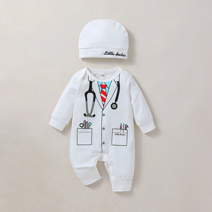 2Pcs Baby Boys/Girls All Seasons Long Sleeve Cute For Newborn 0-1Y Romper Unisex Jumpsuit O-neck Daily Wear Clothes