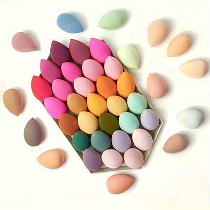 3/30Pcs Multicolor Makeup Sponge Beauty Powder Puff Wet and Dry Dual-Use Ultra Soft Beauty Blender Natural Flawless Application