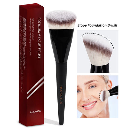 MAANGE Contoured Foundation Brush Foundation Makeup Brushes Face Brush For Liquid Or Cream Foundations Makeup Tool for Beauty