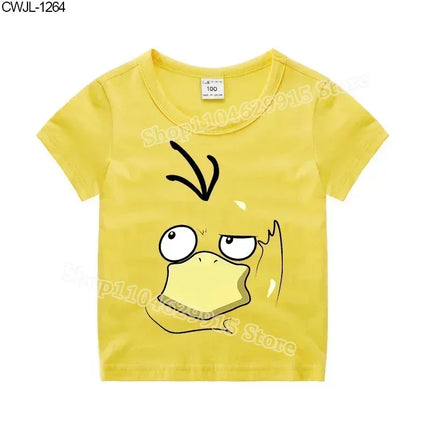 Pokemon Child T-shirt Fashion Clothes Pikachu Print T-Shirts Boutique Kids Clothing Boys Charmander Summer Tops Birthday Gift