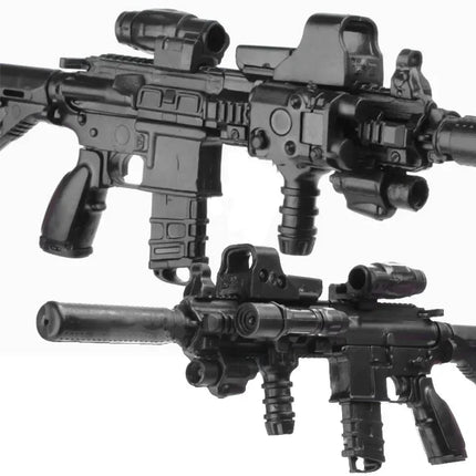 1/6 4D Gun AK47 MG42 MSR Barrett Sniper Rifle Gatling Soldier Weapon Assembly Plastic Model Kit Military Building Block Toy
