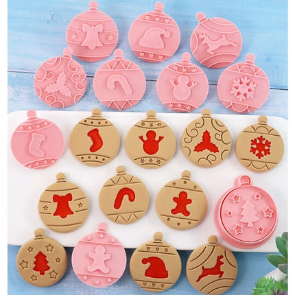 Christmas Cookie Mold Set Creative Baking Tools Holiday Biscuit Cutter Sugar Cookie Shaper DIY Kitchen Accessories for Baking