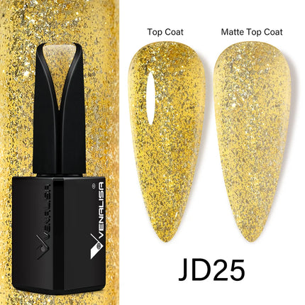 Venalisa15ML Silky Matte TPO FREE Topcoat No Cleaning Nail Lacquer Full Coverage Long Lasting Gorgeous Color Nail Varnish