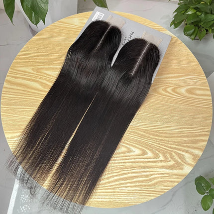 2x6 HD Lace Closure Straight Human Hair Pre Plucked Deep Parting Real HD Swiss Lace Raw Virgin Hair Invisible Melt Skin Hairline