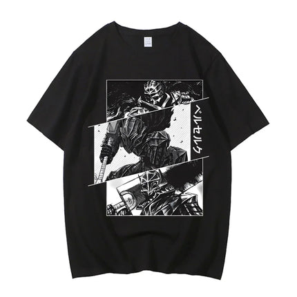 Anime Berserk Tshirt Summer Men Women High Quality Cotton Short Sleeve T Shirt Print T-shirt Tops 2024 Tee Trend Fans Clothes