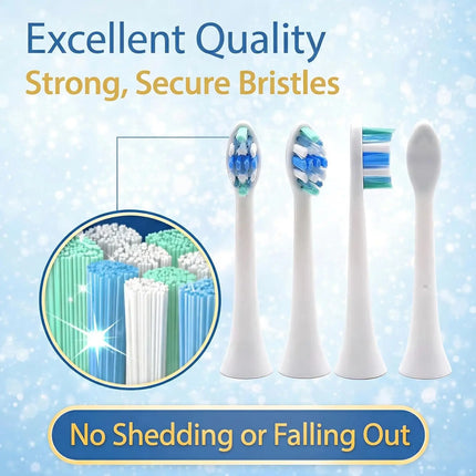Replacement Toothbrush Heads Compatible with Philips Sonicare Soft Replacement Electric Brush Head 4100 6500 6100 7500 5300 1100