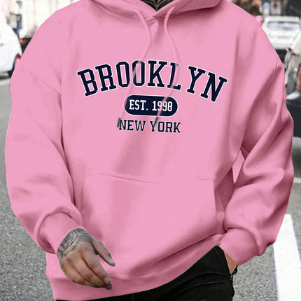 Brooklyn Est 1998 New York Printing Men Hoodies Harajuku Crewneck Hoodie Fashion Oversize Hoody Autumn Comfortable Tracksuit