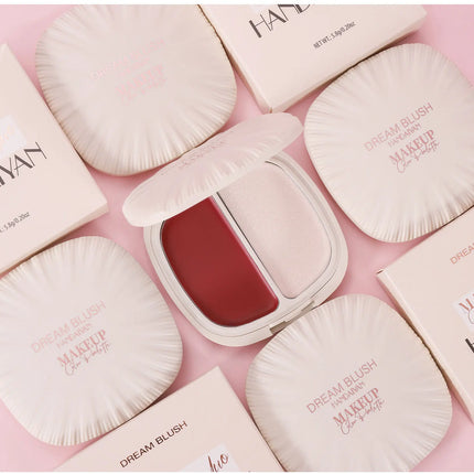 2 In 1 Dream Blush Highlighter Palette Natural Glow Face Contour Long Lasting Luminous Finish Healthy Radiance Duo