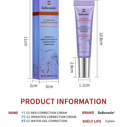 ErborianCC Cream  Skin Hydration Correct Redness Light Makeup Centella Remove Acne Marks Improve Skin Dullness Tinted Coverage