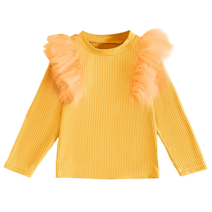 Toddler Girls Shirt Girls Comfortable And Breathable Long Sleeved Casual And Versatile Top T Shirt детская одежда