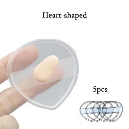 5pcs Transparent Silicone Makeup Puffs，Hypoallergenic Beauty Blenders for Sensitive Light Beige, Wet/Dry Cosmetic
