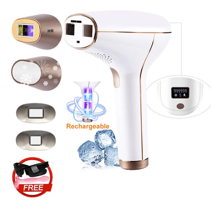 Vancostar Cordless Laser Hair Removal Rechargeable 4in1 Replaceable Lamp Cooling Painless Permanent Bikinis Trimmer IPL Epilator