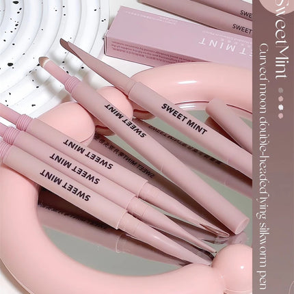 Double-end Lying Silkworm Eyeliner Pencil Diamond Glitter Matte Aegyosal Pen Brightening Cream Shadow Highligher Eye Makeup