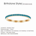 December-Aquamarine / Glod Color / 9