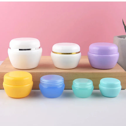 20/50/100pcs 5g Mini Plastic Jar 10g Cute Cream Empty Case 20/30/50g Eye Serum Travel Container Makeup Pot Cosmetic Cans YCJX012