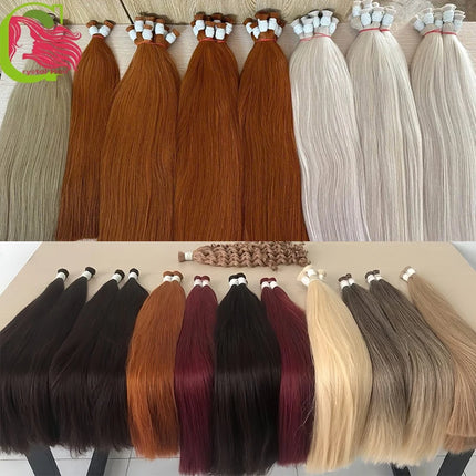 100% Real Human Vietnamese Hair Extensions no Weft Honey Blond Hair Bulks Virgin Hair Straight Weaving Hair for Braiding