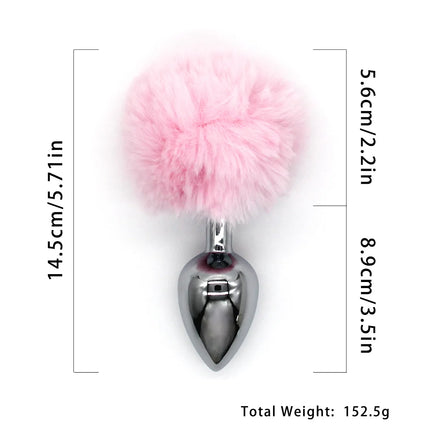 5 Sizes Anal Plug Stainless Steel Rabbit Tail Erotic Dildos Smooth Butt Plug Tail Anus Sex Shop Adults Games Sex Toys for Woman