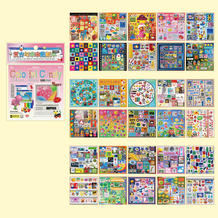 Cyberpunk-themed Die-Cut Sticker Book, 30/60 Sheets, DIY Decorative Journal, Phone Case Collage, Aesthetic Stationery Stickers