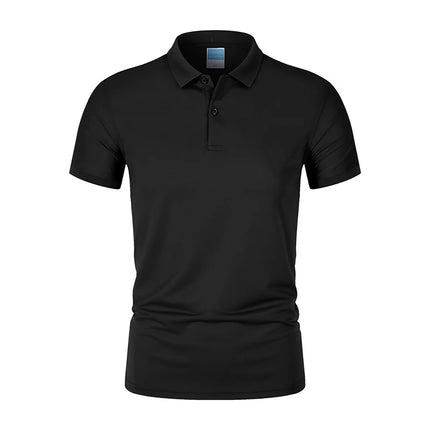 Men's POLO Shirt Solid Color Short Sleeved Top Spring Summer Team Workwear Customized Colors Choose From