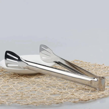 1pc Non Slip Stainless Steel Food Tongs Meat Salad Bread Clip Barbecue Grill Buffet Clamp Cooking Tools Kitchen Accessories