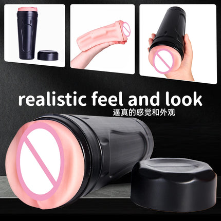 1pc Male Masturbator Artificial Vaginal For Men 18 Penis Pump Glans Sucker Real Pussy Sex Toys Erotic Goods juguetes sexuales