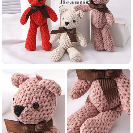 16cm Soft Stuffed Pineapple Bear Plush Toys Mini Teddy Bear Dolls Toy Small Gift for Party Wedding Keychain Bag Pendant Toy Gift
