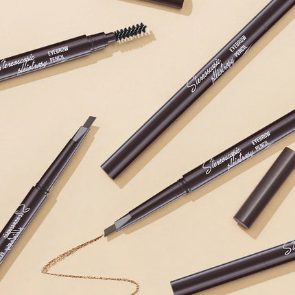 Waterproof Double-Headed Eyebrow Cosmetics Pencil 5 Colors Natural Long-Lasting Makeup Tattoo Paint for Eyebrows