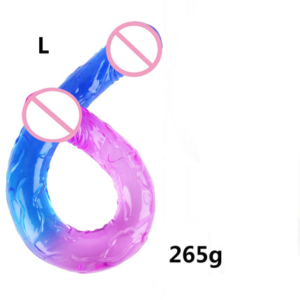 Double Ended Realistic Dildo Flexible Dildos Long Dong for Double Sided Anal Play G-spot Stimulator Sex Toys for Women Couple