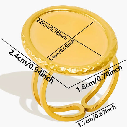 6pcs/lot Gold Plated Stainless Steel Base Rings Settings DIY Blank Knuckle Rings for Women Jewelry Charms Never Fade Wholesale