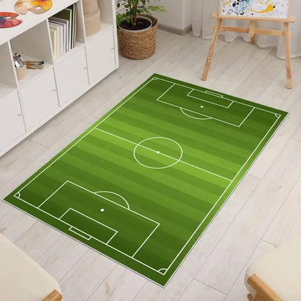 Soccer Stadium Area Rug Football Field Sports Design Football Field Rug Kids Sports Room Decor American Carpet Home Decoration