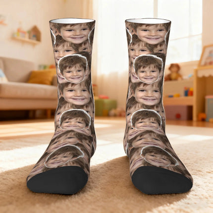 Custom Face Socks Socks With Many Faces Personalized Face Socks Personalized Photo Socks Best Custom Gift Idea